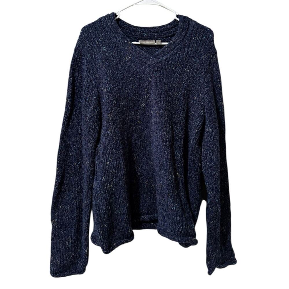 Croft & Barrow Women Size XL Knit Sweater Long Sleeve V Neck Winter Wool Blend